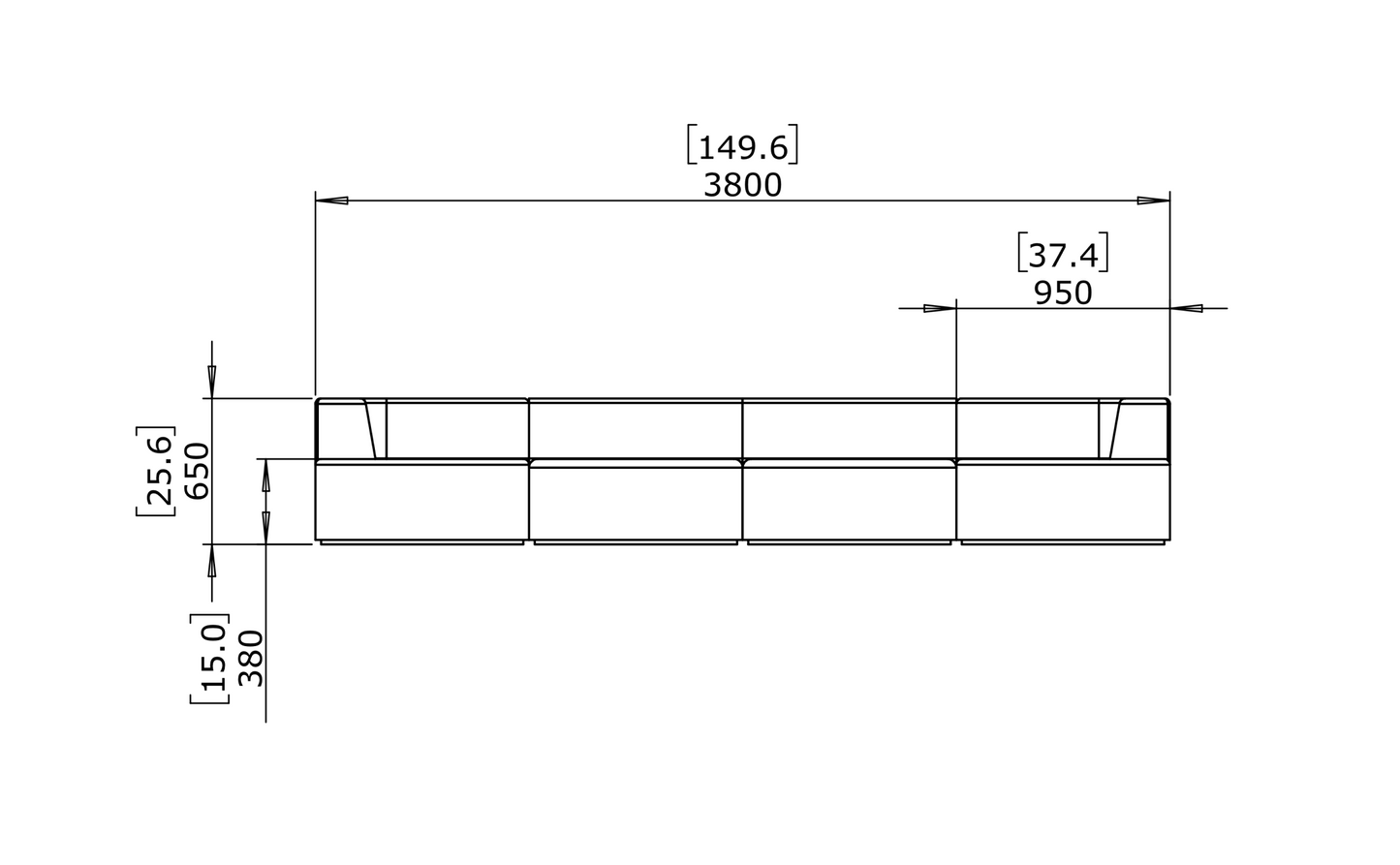 Relax Modular 6 U-Chaise Sectional