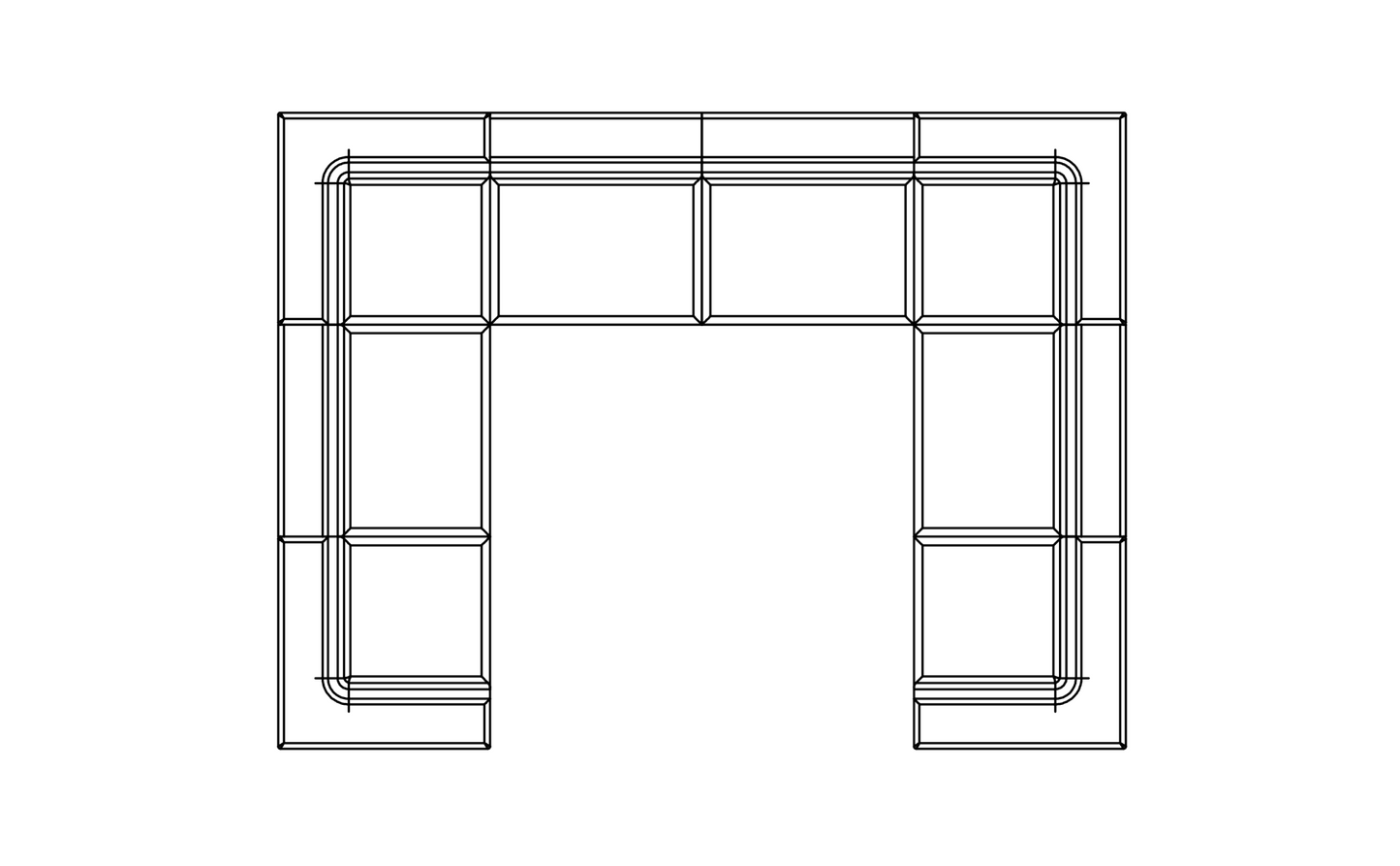 Relax Modular 8 U-Sofa Sectional
