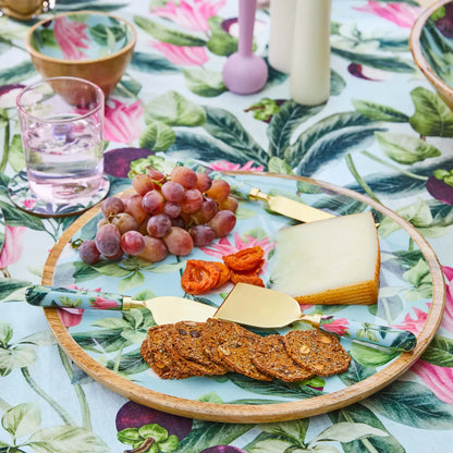 Mango Wood Platter- Summer Bells