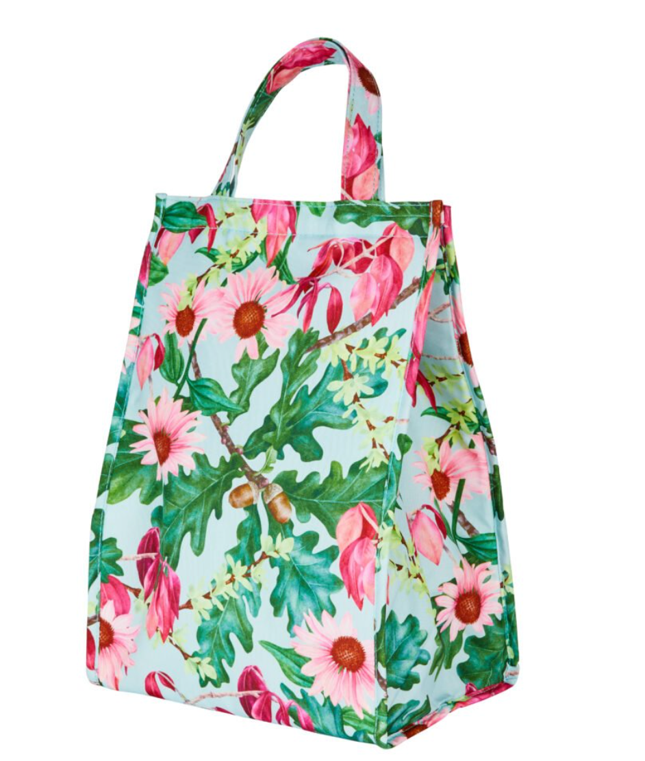 Insulated Lunch Bag Daisy Green 20 x 13.5 x 23cm