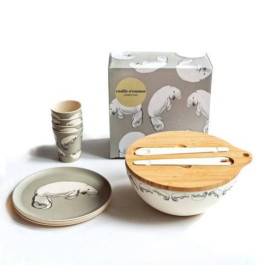 Dinnerware Set with Dugong Design